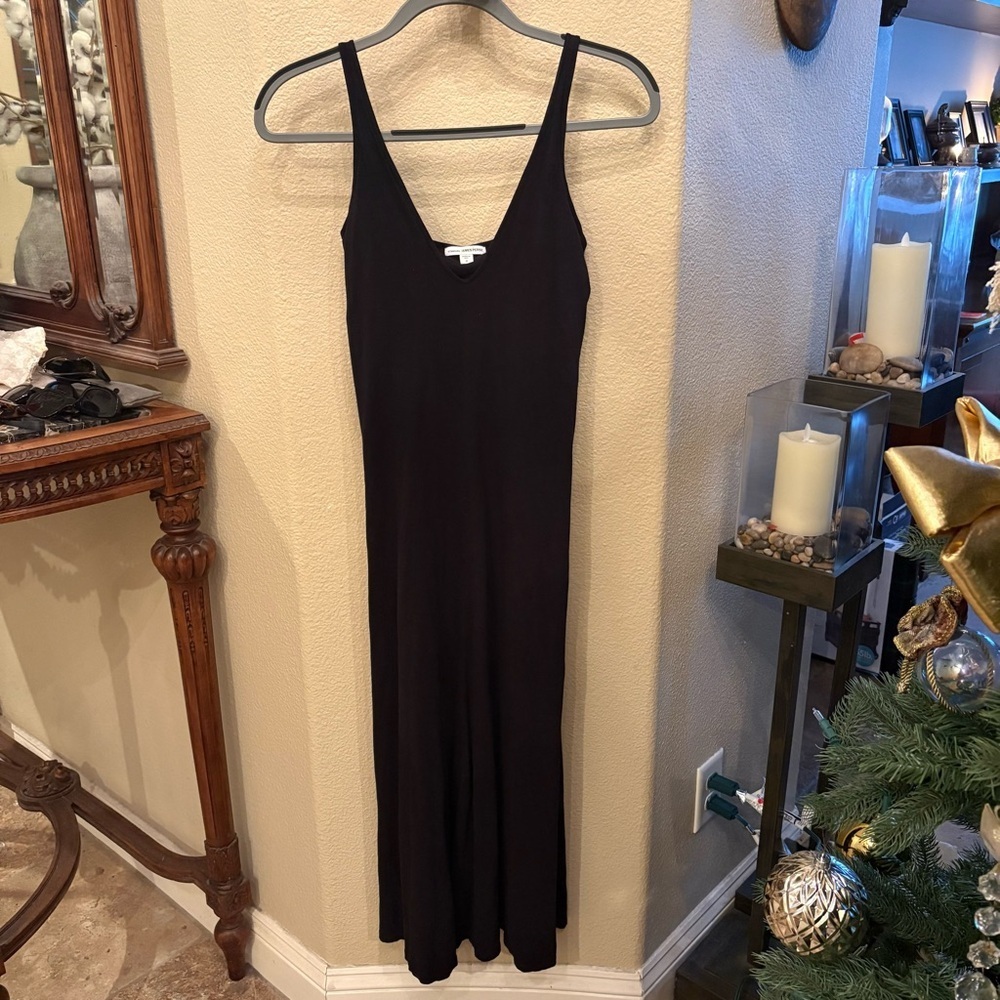 JAMES PERSE Women Black Sleeveless Adjustable Straps Midi Dress Size 0
